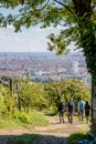 Late summer wine hike on the Wilhelminenberg in Vienna, Austria Royalty Free Stock Photo