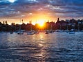 Late Sunset Dusk Over Rose Bay, Sydney Harbour, Australia