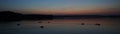Late sunset by the lake Polish Masuria (Mazury)