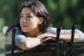 Late-teens girl at the park Royalty Free Stock Photo