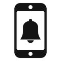 Late work alarm phone icon simple vector. Care business online