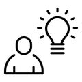 Late work idea icon, outline style Royalty Free Stock Photo