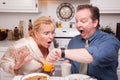 Late for Work - Stressed Couple in Kitchen