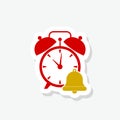 Late work time icon isolated on gray