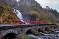 Latefoss -  waterfalls in Norway Royalty Free Stock Photo