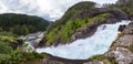 Latefossen & x28;Latefoss& x29; - one of the biggest waterfalls in Norway, Scandinavia, Europe