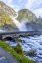 Latefossen Waterfall in Norway Royalty Free Stock Photo