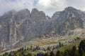 The Latemar, a famous mountain in the Dolomites, South Tyrol, Trentino, Italy