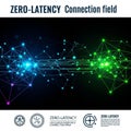 LATENCY Connection field indicating a focus on seamless real time Royalty Free Stock Photo