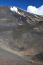 Lateral craters of the volcano Etna Royalty Free Stock Photo