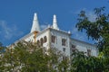 Lateral Facade of National Sintra Palace in Portugal