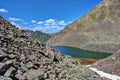 Lateral moraines and ribbon lake Royalty Free Stock Photo