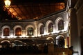 Lateral view of Rossio Station building at night