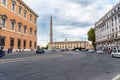 Lateran Obelisk is Egyptian obelisk on Piazza San Giovanni in Laterano. Rome. Italy Royalty Free Stock Photo