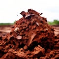 laterite soil with a hardened iron rich layer common in tropica Royalty Free Stock Photo