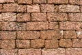 A laterite wall made of blocks