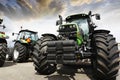 Latest farming tractors line-up Royalty Free Stock Photo