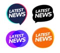 Latest news badge announcement. News speech bubble journalism information concept Royalty Free Stock Photo