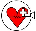 Latest style red heart health-care logo