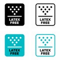 `Latex free` items and medical disposables, allergy prevention information sign