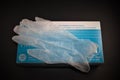 Latex free medical gloves on black