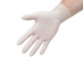 Latex glove isolated on white background. Medical gloves.
