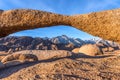 Lathe arch at Alabama Hills near Lone Pine Royalty Free Stock Photo