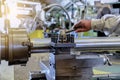 The lathe in factory Royalty Free Stock Photo
