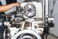 Lathe machine for industry. Royalty Free Stock Photo