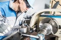 Lathe Technician at Work Royalty Free Stock Photo