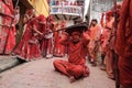 Lathmar Holi Celebration at Nandgaon Royalty Free Stock Photo