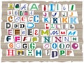 The Latin alphabet, made up of letters of different sizes and shapes