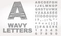 Latin Alphabet with wavy effect