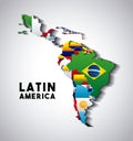 latin america map Royalty Free Stock Photo