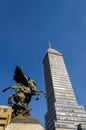 Latin American Tower and Statue Royalty Free Stock Photo