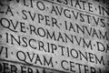 Latin ancient script B/W Royalty Free Stock Photo