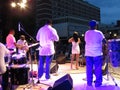 Latin band performing, downtown Lancaster, PA.