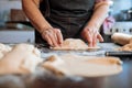 Latin Elderly Woman Crafting Flavorful Chilean Meat and Onion-filled Empanadas in her Countryside Home Kitchen