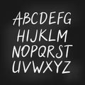 Latin english alphabet, simple font