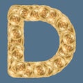 Latin fonts with gold bitcoins