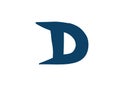 Latin letter D. Vector. Logo for the company. Icon for the site. Separate letter from the alphabet. Barbed pleasant shape