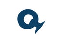 Latin letter Q. Vector. Logo for the company. Icon for the site. Separate letter from the alphabet.