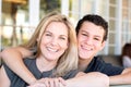 Latin mother and teenage son. Royalty Free Stock Photo