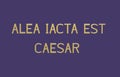 Latin phrase by Julius Caesar, 3d render