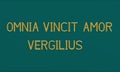 Latin phrase by Vergilius, 3d render