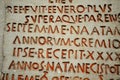 Latin Roman ancient inscriptions retell the story of human civilization for the future generations Royalty Free Stock Photo