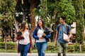 Latin students or hispanic group of friends in Mexico, Mexican young people