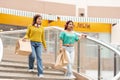 Latin women shopping in a department store Royalty Free Stock Photo