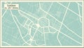 Latina Italy City Map in Retro Style. Outline Map