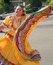 Latina Lady dancer in traditional dress
